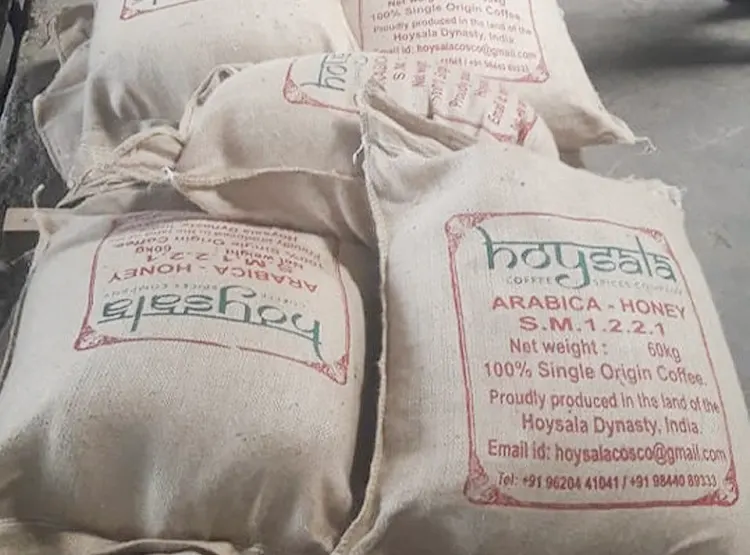 Packed in Ecotact bags in Stenciled Jute Bags